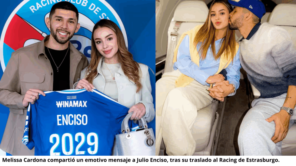 “Orgullosa de caminar a tu lado”: Melissa Cardona envía emotivo mensaje a Julio Enciso tras su cambio de club